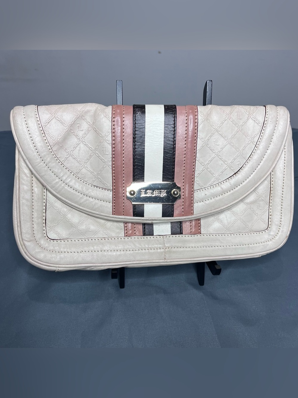 L.A.M.B. Gwen Stefani Carlisle Large Clutch Purse Bag Y2K Vtg Designer READ